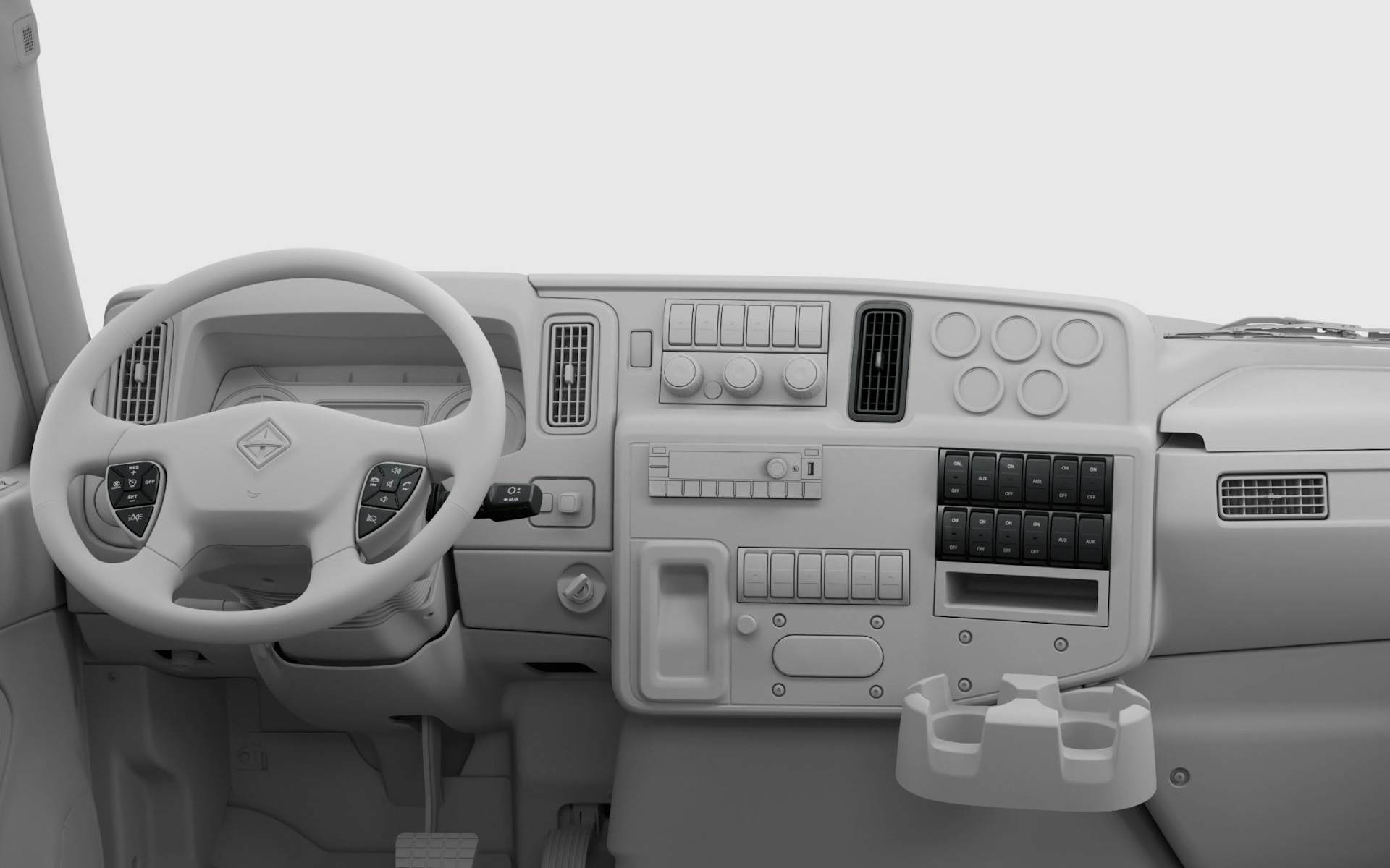 The interior of a car